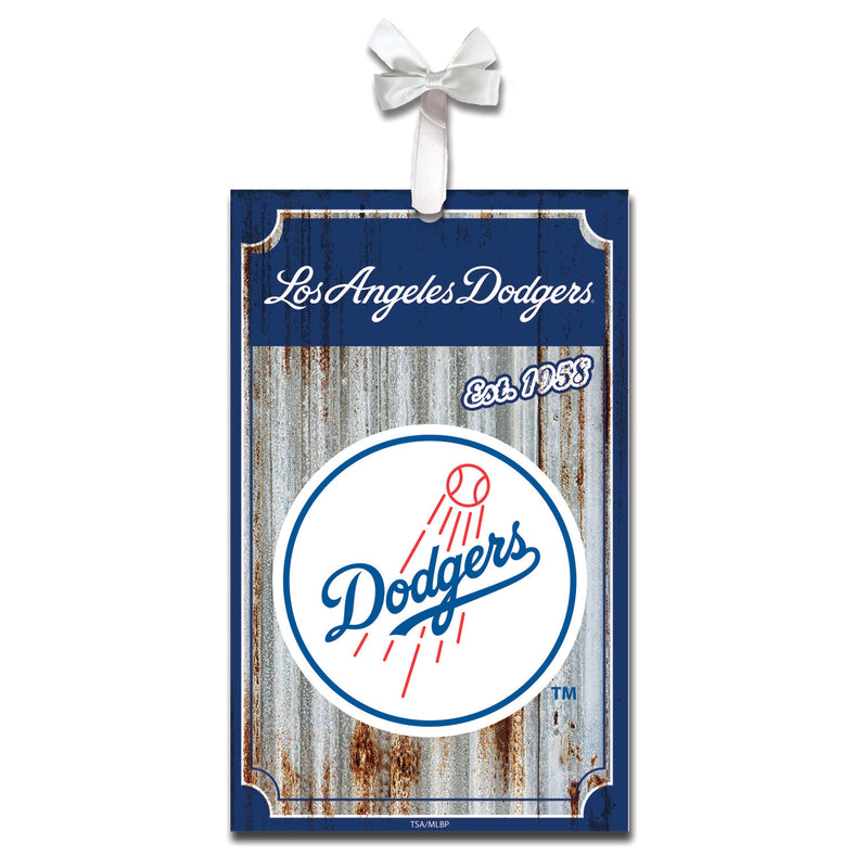 Team Sports America Los Angeles Dodgers, Metal Corrugate Ornament
