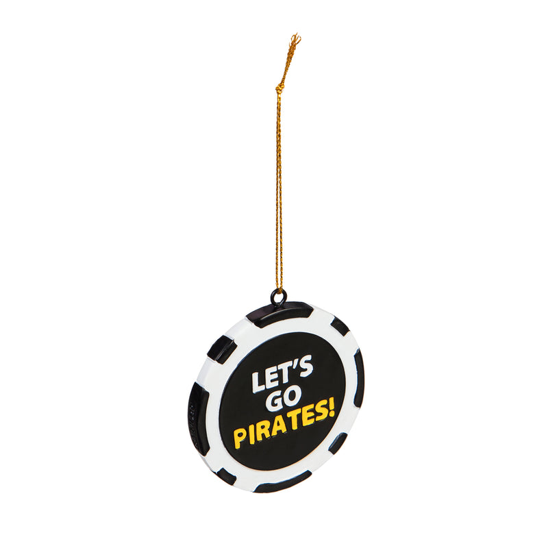 Evergreen MLB Pittsburgh Pirates Game Chip DesignOrnament, Team Colors, One Size