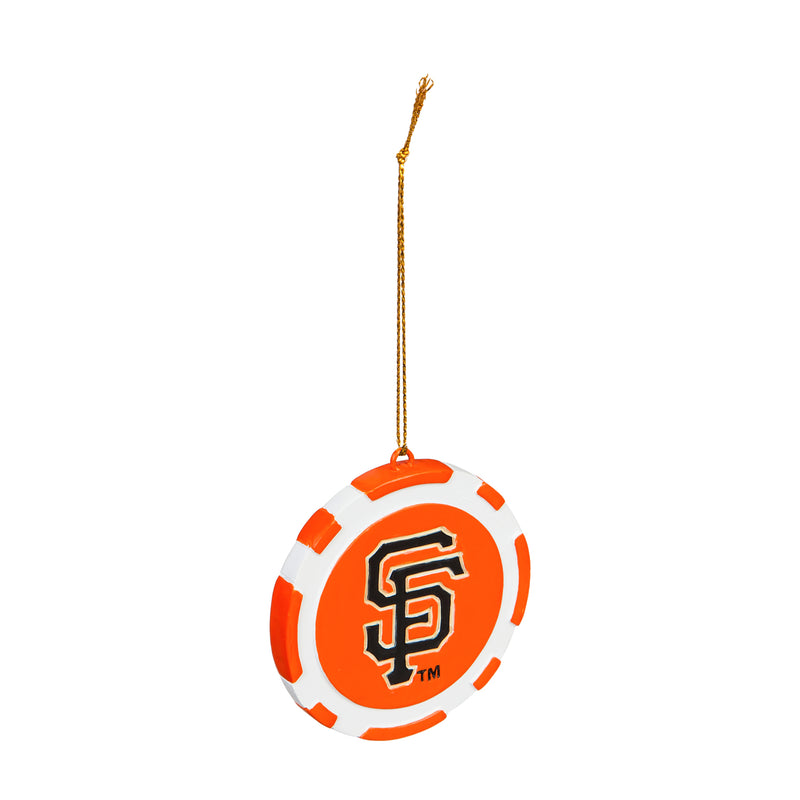 Evergreen MLB San Francisco Giants Game Chip DesignOrnament, Team Colors, One Size