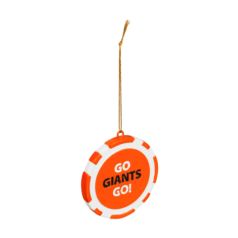 Evergreen MLB San Francisco Giants Game Chip DesignOrnament, Team Colors, One Size