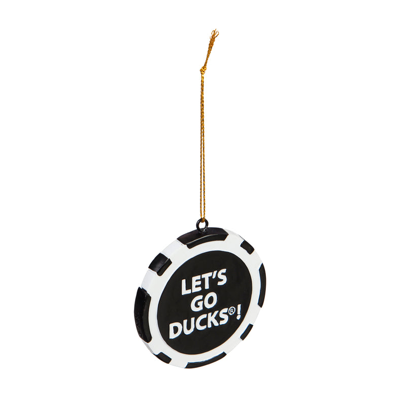 Team Sports America NHL Anaheim Ducks Unique Game Chip Christmas Ornament - 2.5" Long x 2.5" Wide x 0.25" High