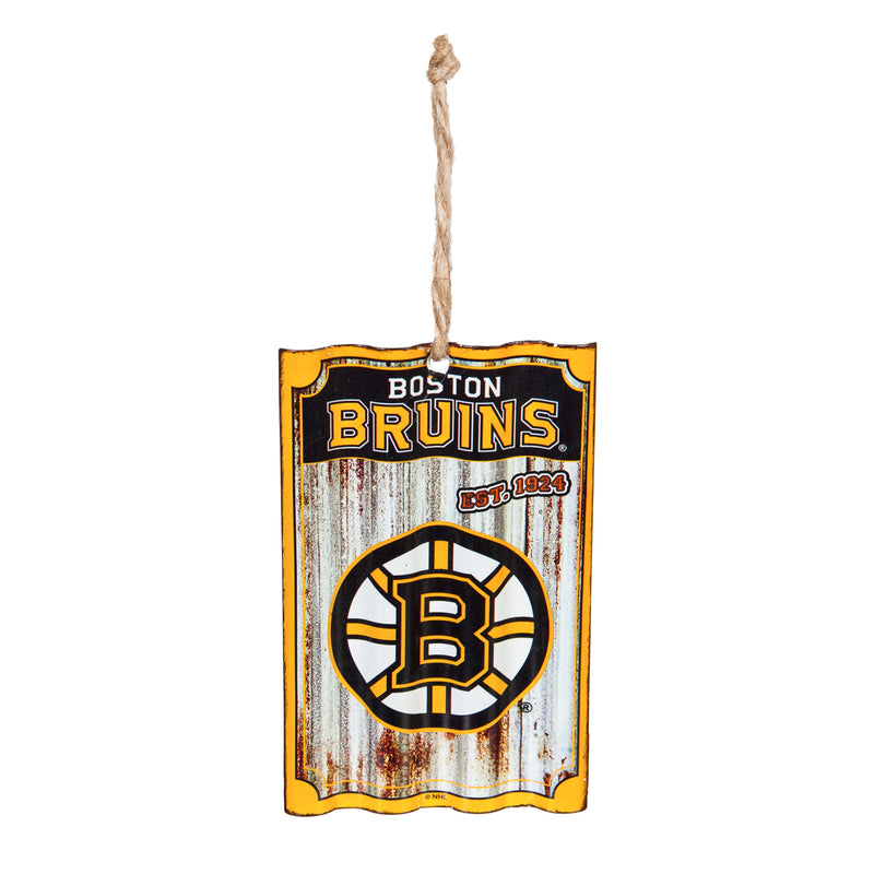 Team Sports America Boston Bruins Corrugated Metal Ornament