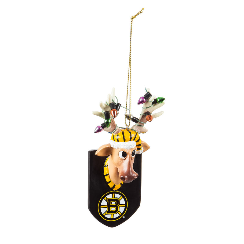 Boston Bruins, Resin Reindeer Ornament Officially Licensed Decorative Ornament for Sports Fans