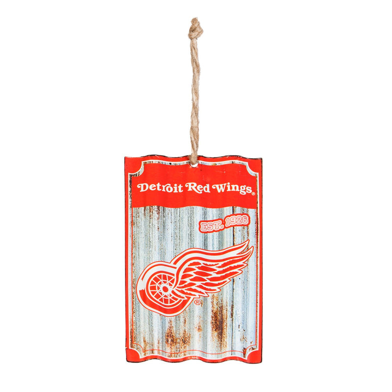 Team Sports America Detroit Red Wings Corrugated Metal Ornament