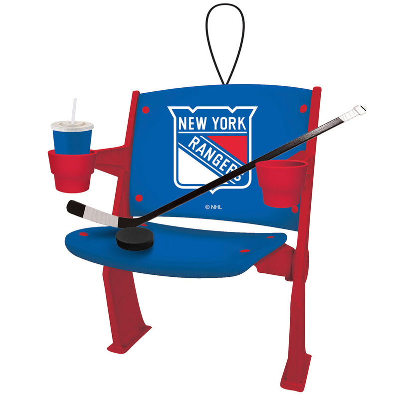 Team Sports America New York Rangers Official NHL 4 inch x 3 inch Stadium Seat Ornament by Evergreen