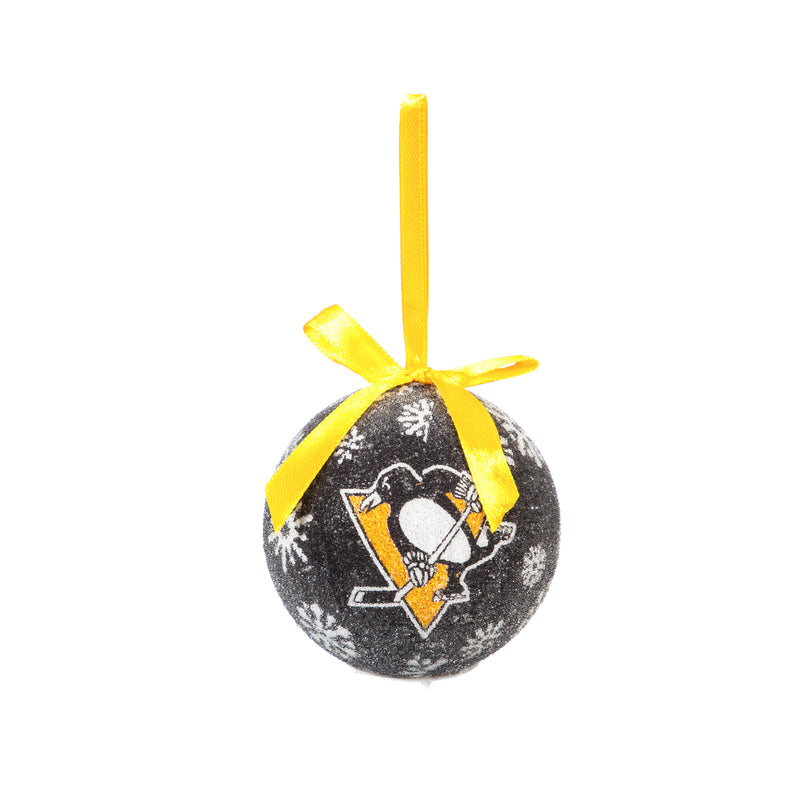 Team Sports America LED Boxed Ornament Set of 6, Pittsburgh Penguins Christmas and Decor for NHL Sports Fans