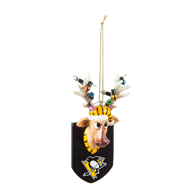 Pittsburgh Penguins, Resin Reindeer Ornament Officially Licensed Decorative Ornament for Sports Fans