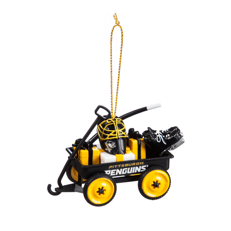 Evergreen Enterprises Team Wagon Ornament, Pittsburgh Penguins, 3.13'' x 1.75 '' x 2.5'' inches