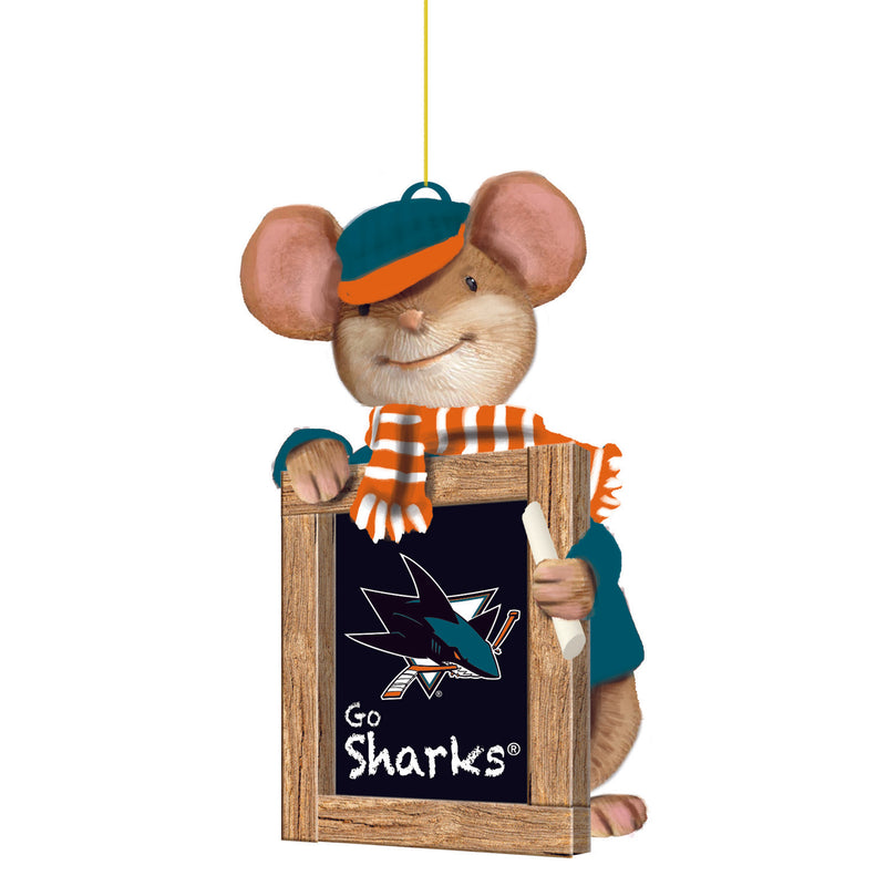 San Jose Sharks, Holiday Mouse Ornament,3ot4373mou