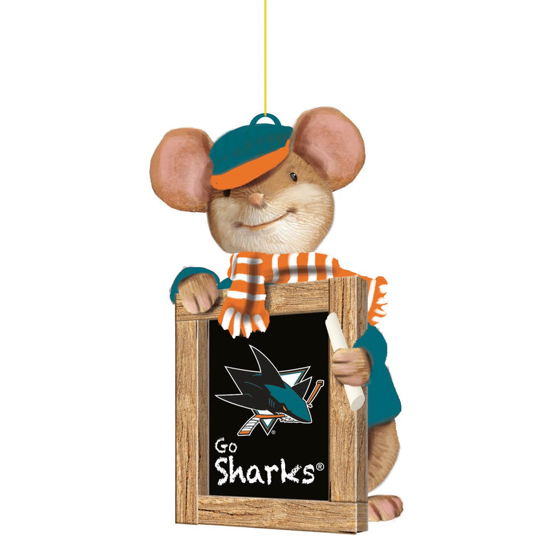 San Jose Sharks, Holiday Mouse Ornament,3ot4373mou