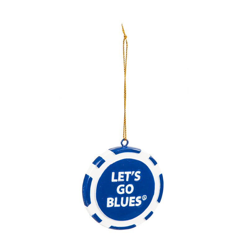 Team Sports America NHL St Louis Blues Unique Game Chip Christmas Ornament - 2.5" Long x 2.5" Wide x 0.25" High