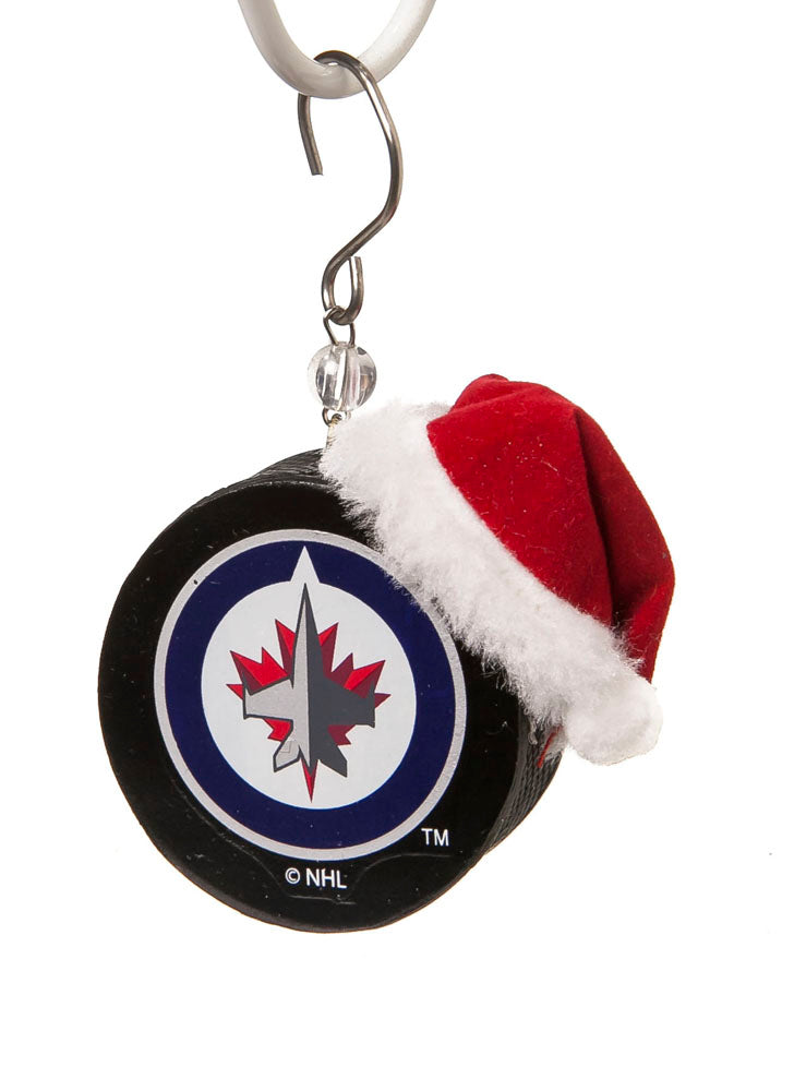 Team Sports America Team Puck Ornament, Winnipeg Jets, 3.23'' x 2.76 '' x 1.85'' inches