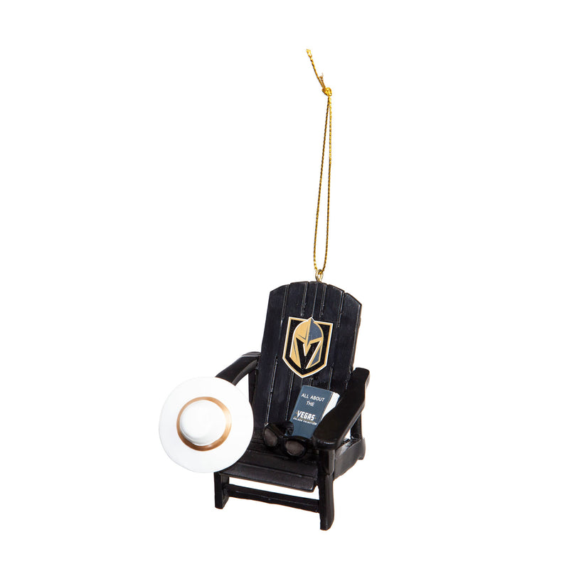 Evergreen Las Vegas Golden Knights, Adirondack Ornament, 2.91'' x 3.35 '' x 2.87'' inches