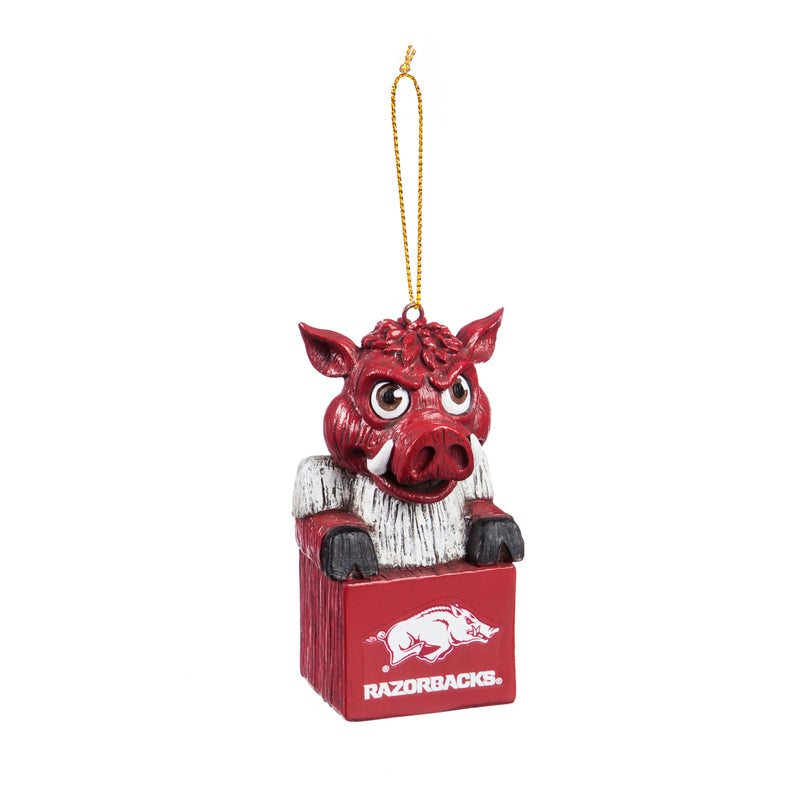 Team Sports America Mascot Ornament,  Arkansas, 1.5'' x 3.5 '' x 1.6'' inches