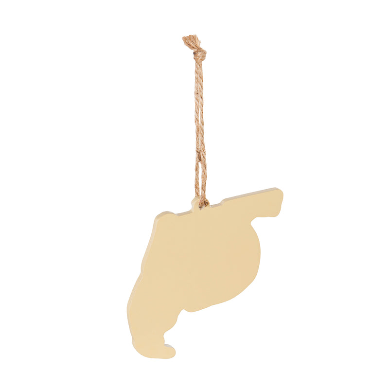 Team Sports America NCAA Florida State University Festive State Shaped Christmas Ornament - 5" Long x 5" Wide x 0.2" High