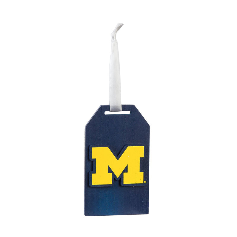Team Sports America University of Michigan Team Logo Gift Tag Ornament