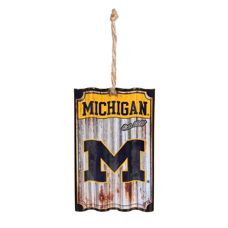 Team Sports America Michigan Wolverines Corrugated Metal Ornament