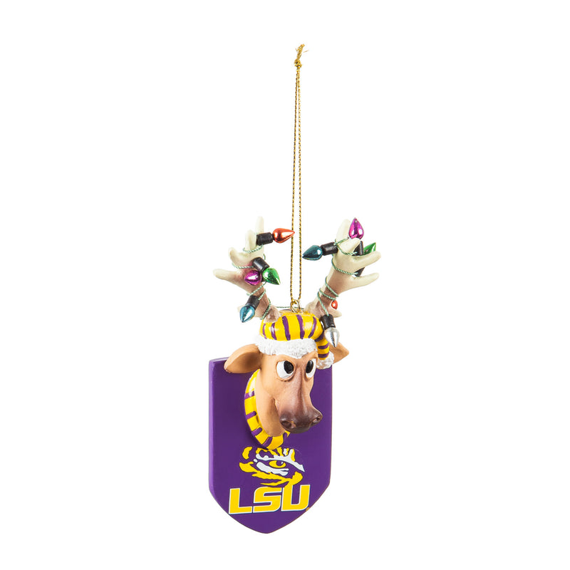 Evergreen Louisiana State University, Resin Reindeer Orn, 1.57'' x 2.36 '' x 4.02'' inches