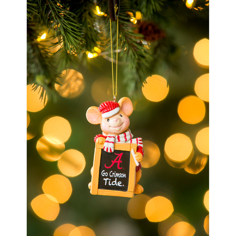 University of Alabama, Holiday Mouse Ornament Officially Licensed Decorative Ornament for Sports Fans Ornament