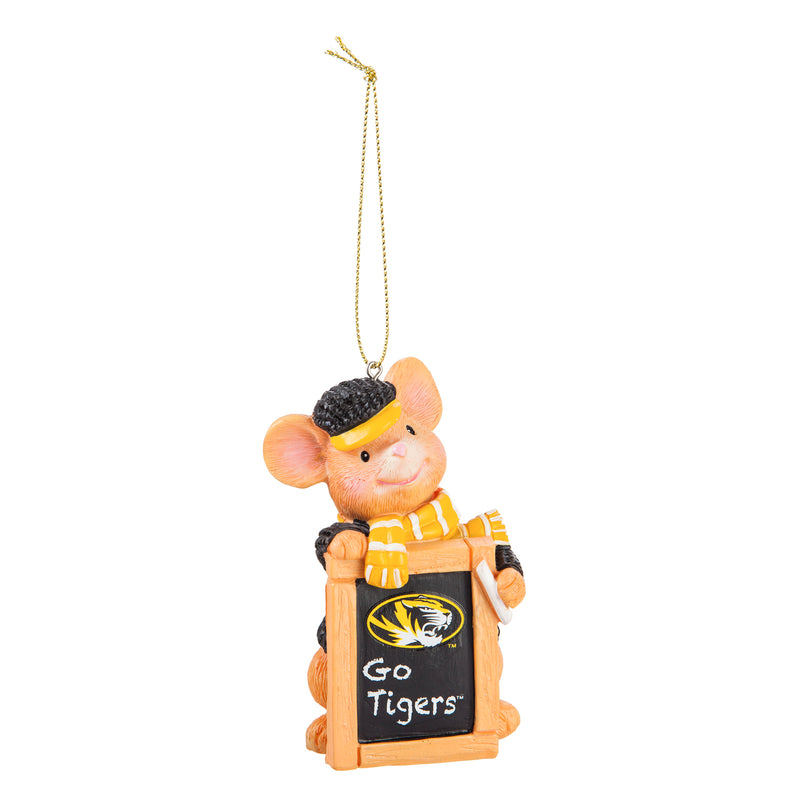 Evergreen University of Missouri, Holiday Mouse Ornament, 2'' x 1.5 '' x 3.5'' inches