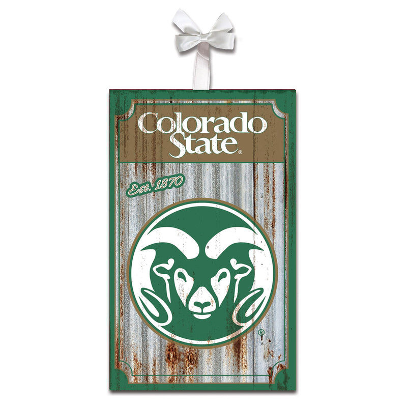 Evergreen Enterprises Colorado State University, Metal Corrugate Ornament, 3.25'' x 5 '' x 0.5'' inches