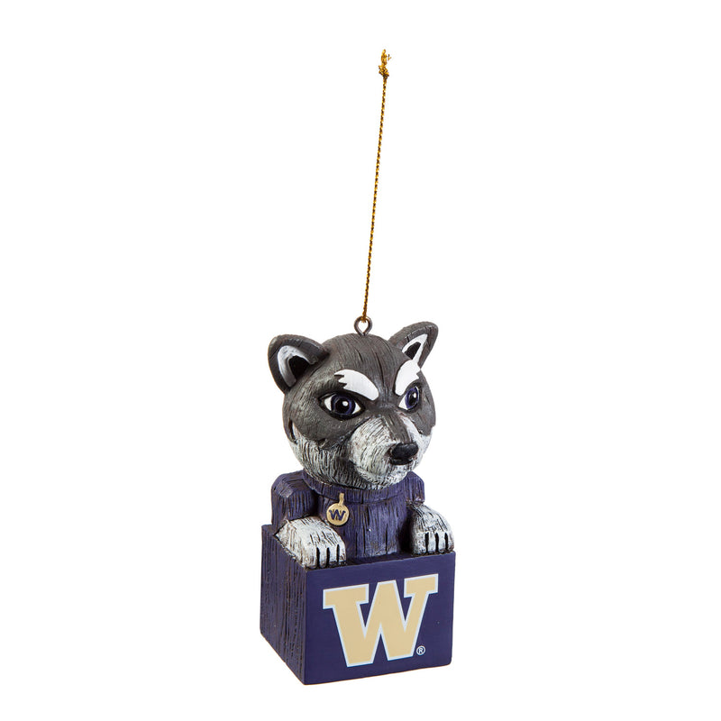 Team Sports America University of Washington Team Tiki Totem Mascot Ornament
