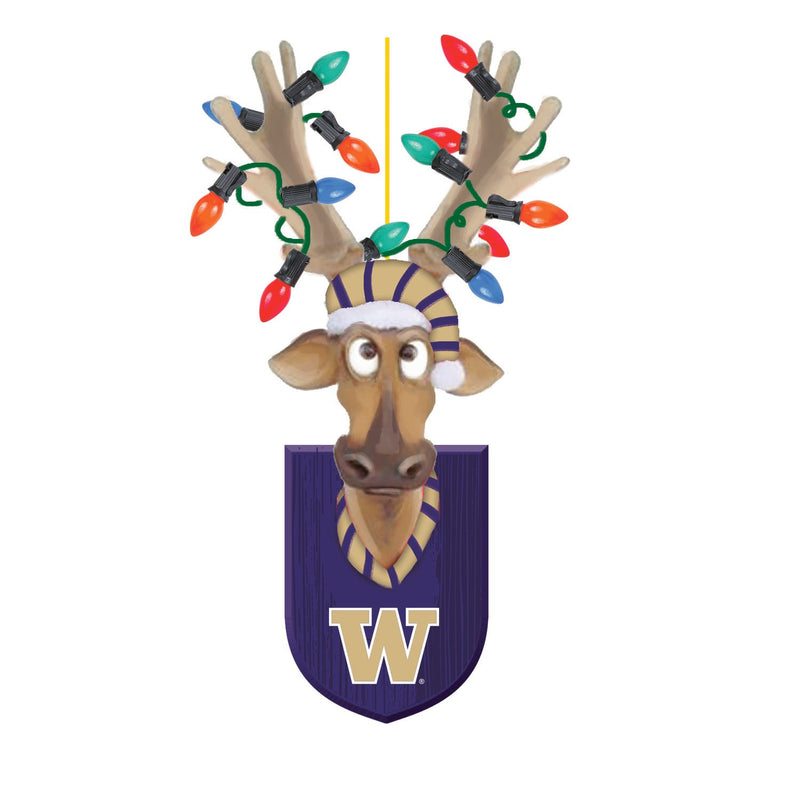 University of Washington, Resin Reindeer Ornament Officially Licensed Decorative Ornament for Sports Fans