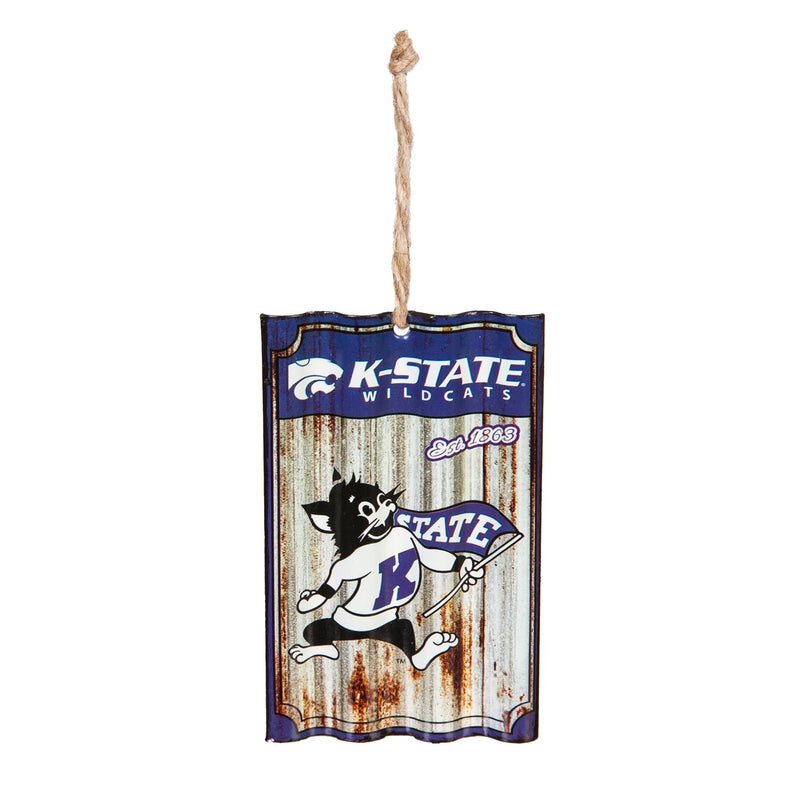 Team Sports America Kansas State University Corrugated Metal Ornament
