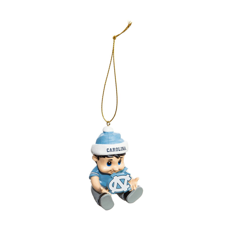Team Sports America NCAA University of North Carolina Remarkable Adorable Lil Fan Christmas Ornament - 2" Long x 2" Wide x 3" High