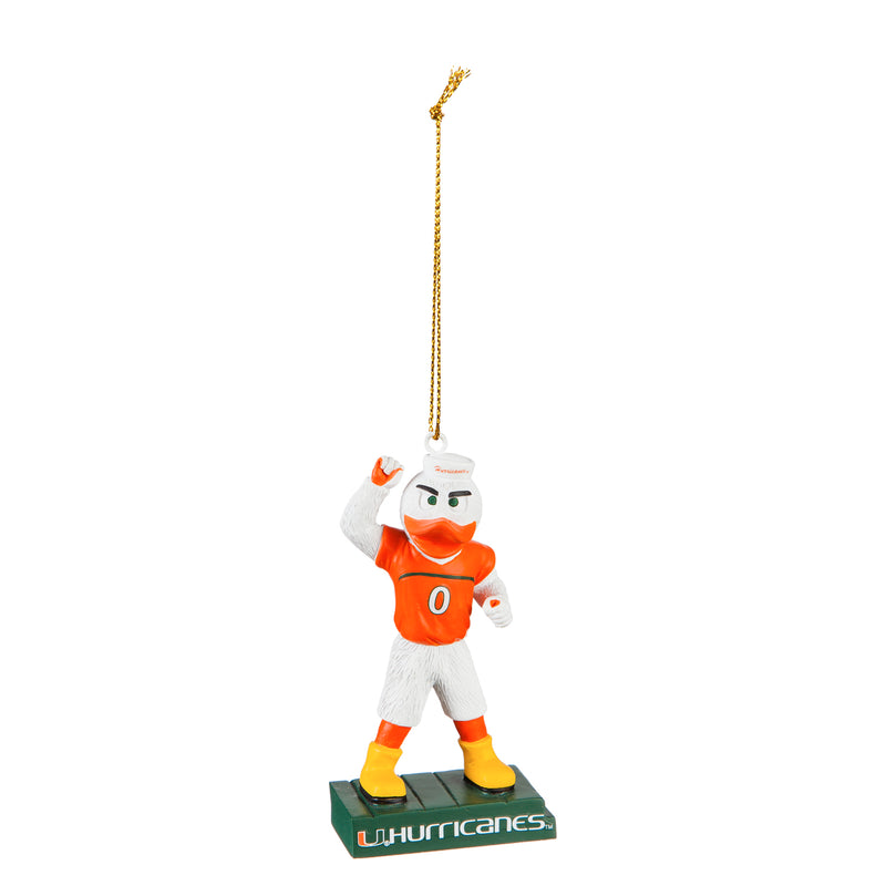 University of Miami, Mascot Statue Ornament Officially Licensed Decorative Ornament for Sports Fans