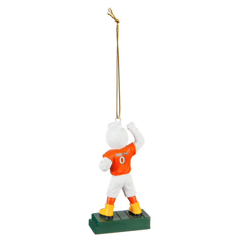 University of Miami, Mascot Statue Ornament Officially Licensed Decorative Ornament for Sports Fans