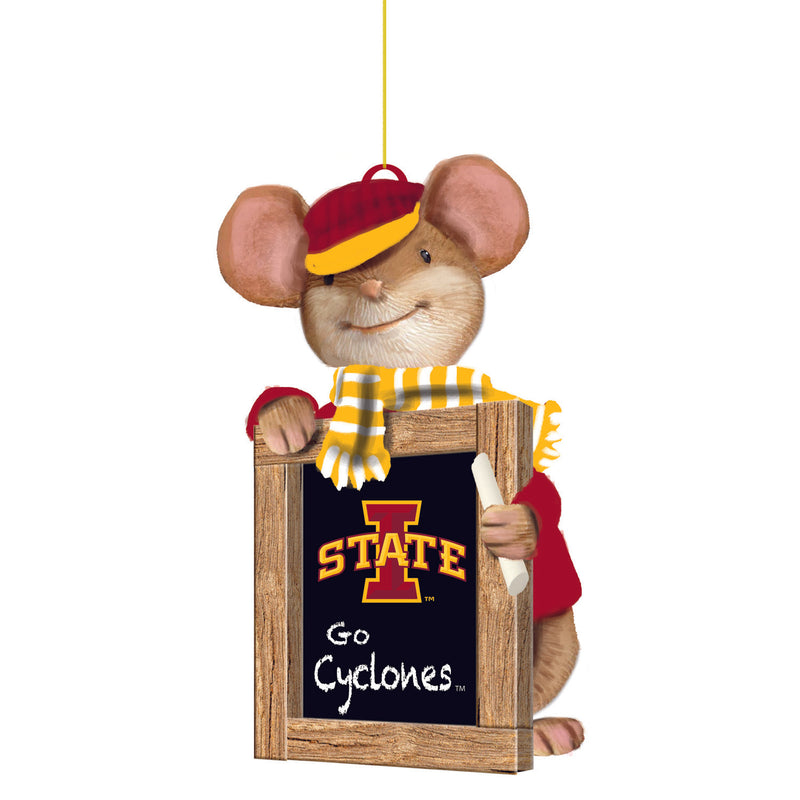 Iowa State University, Holiday Mouse Ornament Officially Licensed Decorative Ornament for Sports Fans Ornament