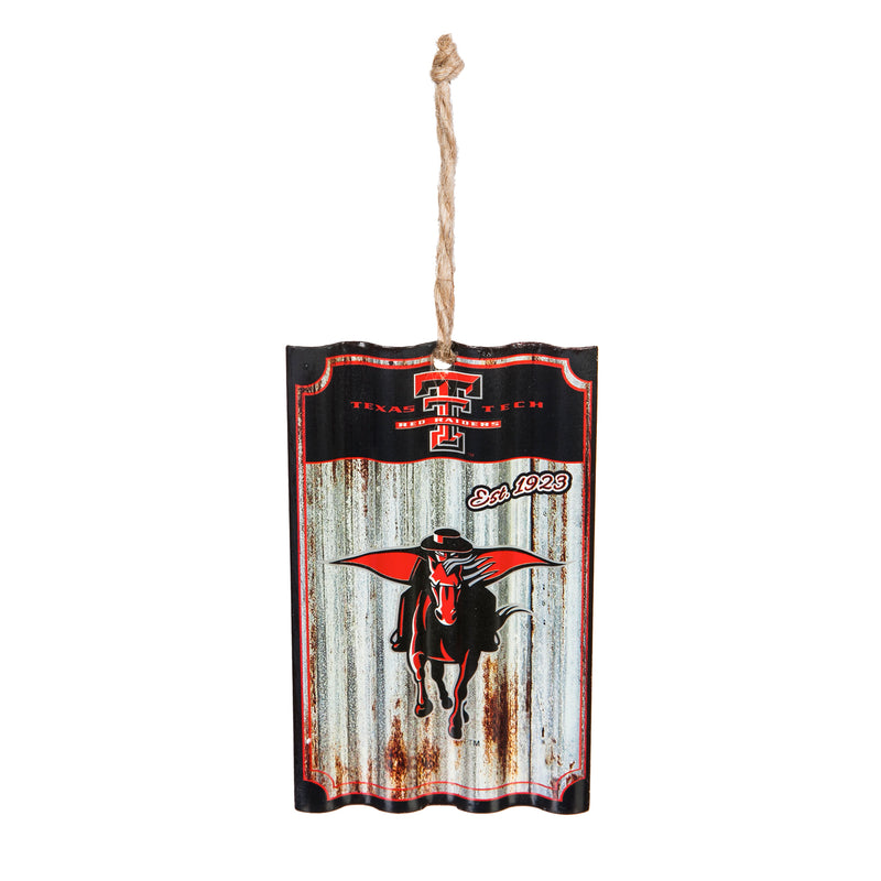 Texas Tech, Metal Corrugate Ornament,3ot963mc