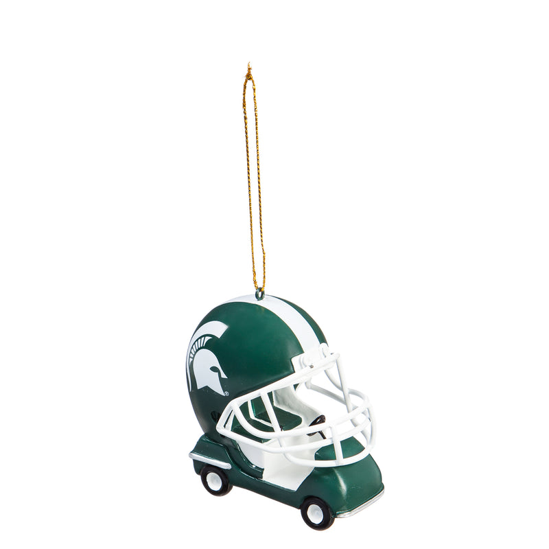 Evergreen Michigan State University, Field Car Ornament, 2.95'' x 2.17 '' x 2.95'' inches