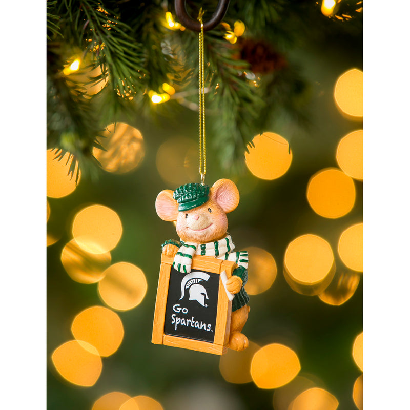 Michigan State University, Holiday Mouse Ornament Officially Licensed Decorative Ornament for Sports Fans Ornament