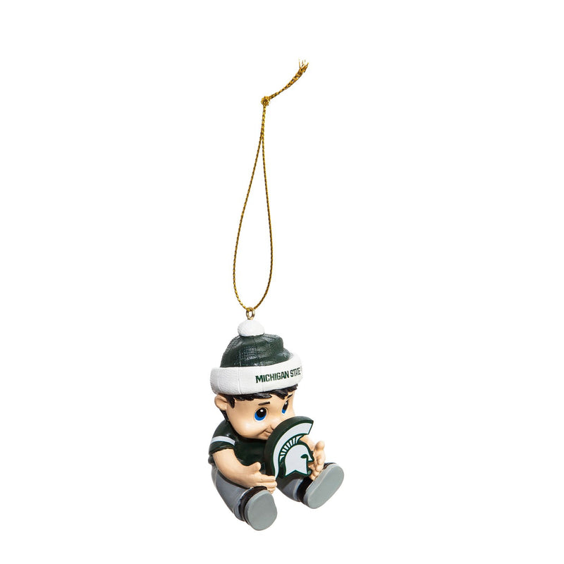 Team Sports America NCAA Michigan State University Remarkable Adorable Lil Fan Christmas Ornament - 2" Long x 2" Wide x 3" High