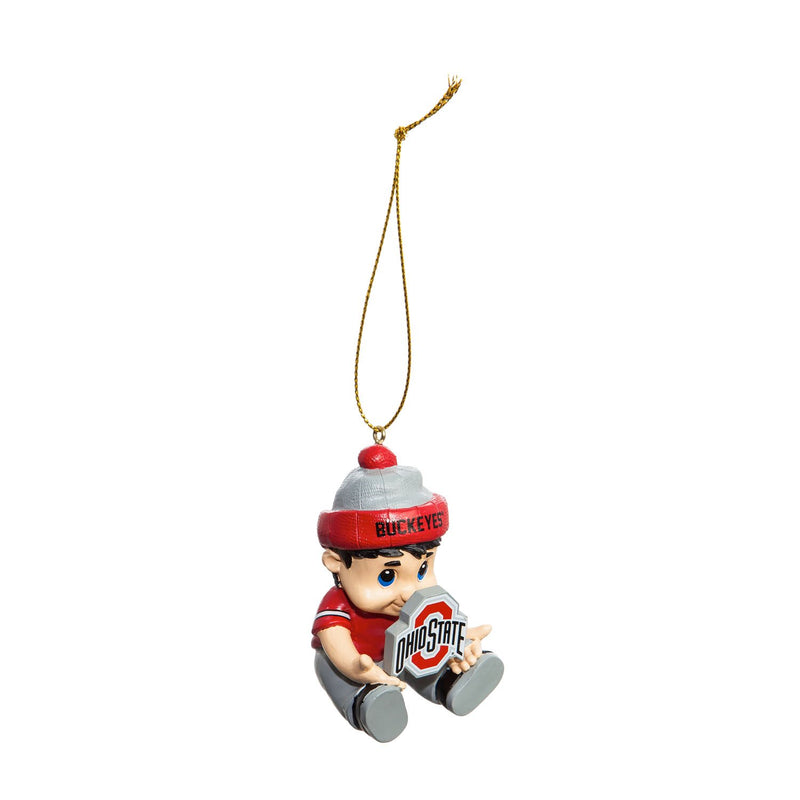 Team Sports America NCAA Ohio State University Remarkable Adorable Lil Fan Christmas Ornament - 2" Long x 2" Wide x 3" High
