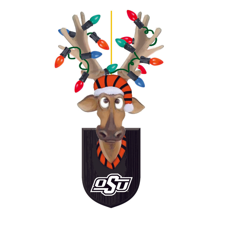 Evergreen Oklahoma State University, Resin Reindeer Orn, 1.57'' x 2.36 '' x 4.02'' inches