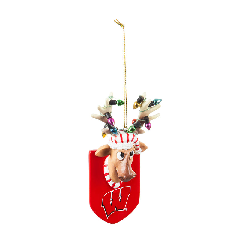 University of Wisconsin-Madison, Resin Reindeer Ornament Officially Licensed Decorative Ornament for Sports Fans