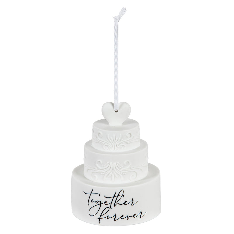 3D Porcelain Wedding Cake Ornament in Gift Box