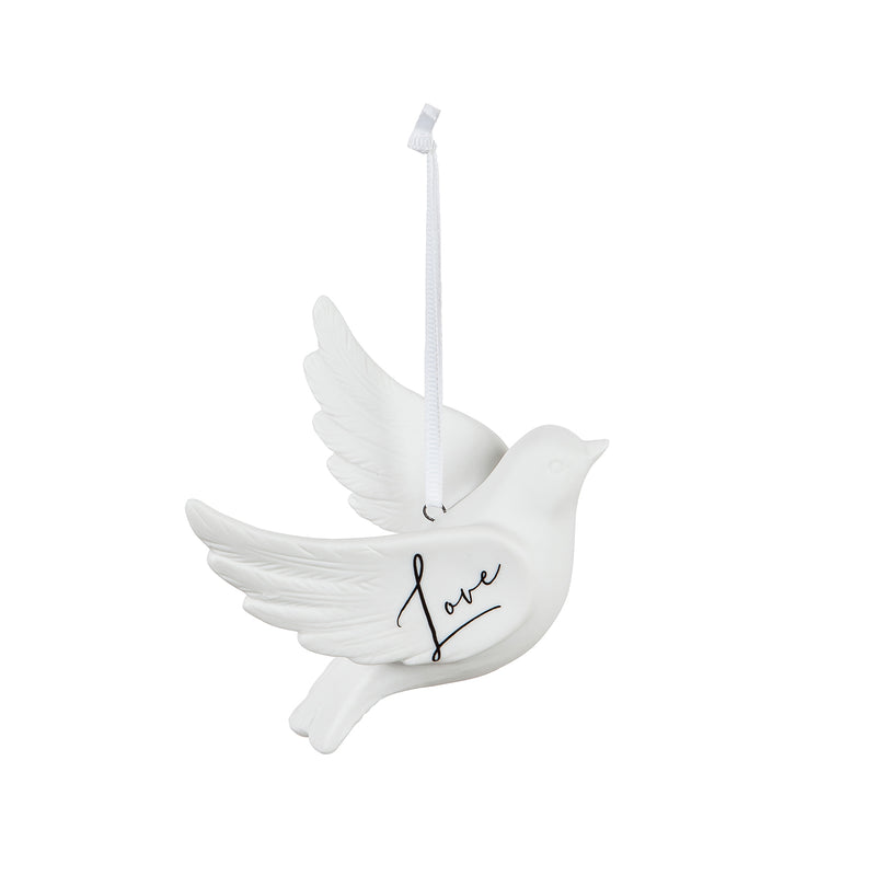 3D Porcelain Dove Ornament in Gift Box,3otc3479b