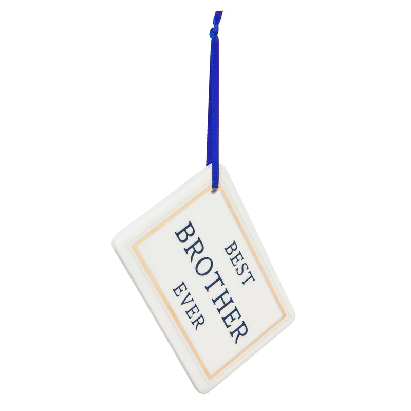 Ceramic Brother Rectangle Ornament in Gift Box,3otc7170c