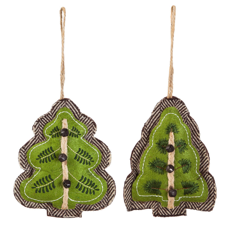 Floral Metal Ornament with Gems, 2 Assorted, 5.5'' x 0.3'' x 6.5'' inches