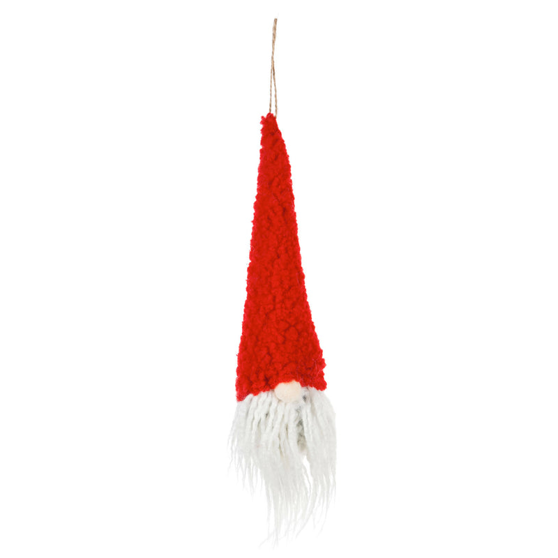 Fabric Gnome Ornament, Red Hat /Grey Plaid Hat, 2 Asst,3otf150
