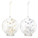 Winter Tree Glass LED Tealight Ornament, 2 ASST,3otl018