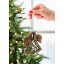 Metal and Wood Ornament, Star/Christmas Tree/Angel, 3 Assorted,3otm196