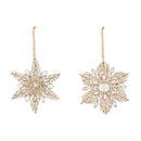 7" Metal Snowflake Ornament, 2 Asst,3otm223