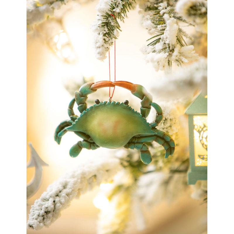 Resin Blue Crab Ornament