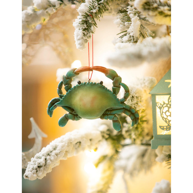 Resin Blue Crab Ornament