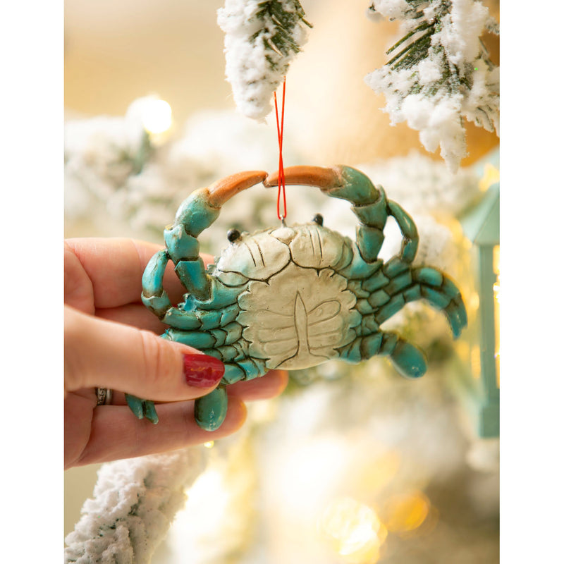 Resin Blue Crab Ornament